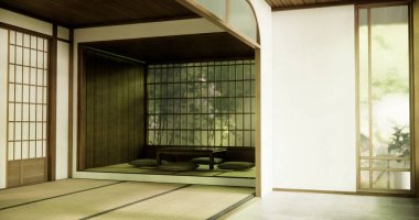 İç mekan, boş oda ve tatami paspas odası modern tarz..