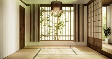 İç mekan, boş oda ve tatami paspas odası modern tarz..