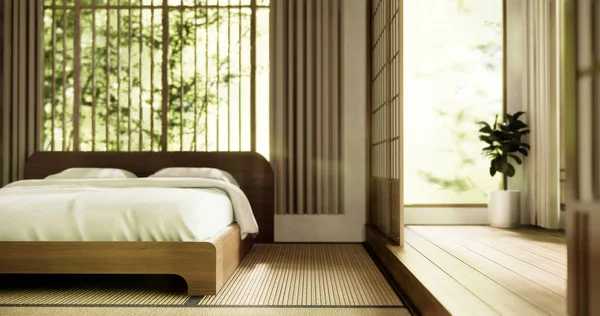 Interior Luxury modern Japanese style bedroom mock up, Designing the most beautiful.