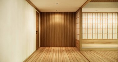 Temizlik iç mekan, boş oda ve tatami paspas odası modern tarz..
