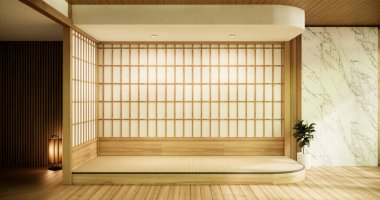 Temizlik iç mekan, boş oda ve tatami paspas odası modern tarz..