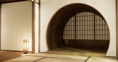 Temizlik iç mekan, boş oda ve tatami paspas odası modern tarz..