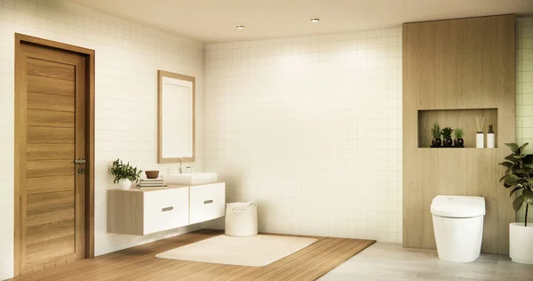 Servizi Igienici Decoartion Sul Moderno Stile Zen Toilette Camera Japan — Foto Stock