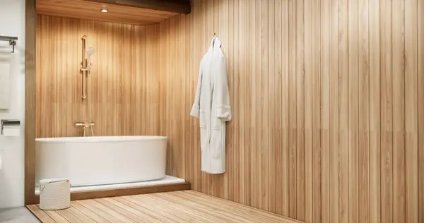 Koupelna Koupelna Japonský Styl — Stock fotografie