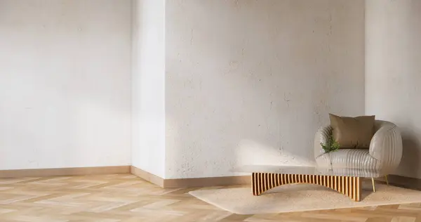 Japonia Fotel Minimalistyczny Design Muji Styl — Zdjęcie stockowe