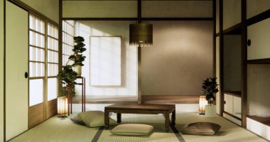 Japon tarzı süslemeli düşük masa çok az..