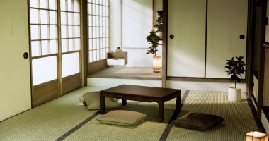 Japon tarzı süslemeli düşük masa çok az..