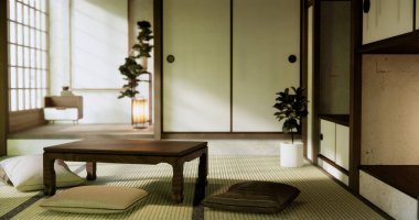 Japon tarzı süslemeli düşük masa çok az..