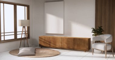 Kabine, oturma odası dekorasyonu ve granit döşemeler..