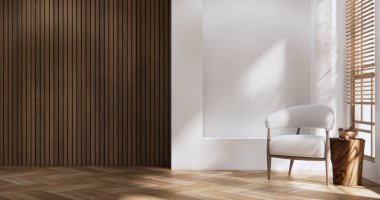 Koltuk minimalist tasarımı muji tarzı.