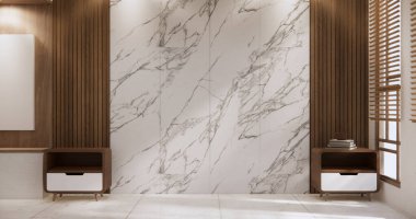 Muji stili ahşap panelli boş oda arka planı