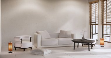 koltuk minimalist tasarım oturma odası muji tarzı