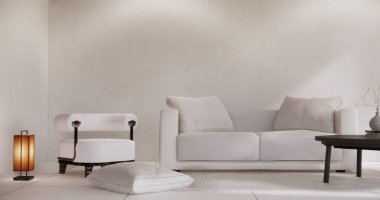 koltuk minimalist tasarım oturma odası muji tarzı