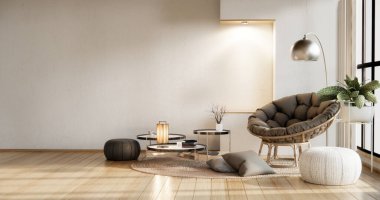 Duvar tasarım odasındaki dolaplar dekorasyon ve kanepe ile..