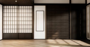 Japonya tarzı büyük yaşam alanı lüks oda japan tarzı dekorasyon.