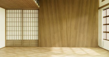 Japonya tarzı büyük yaşam alanı lüks oda japan tarzı dekorasyon.