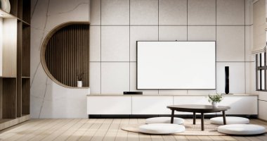 Modern oturma odası iç dizaynında minimal koltuk modern oturma odası tarzı..