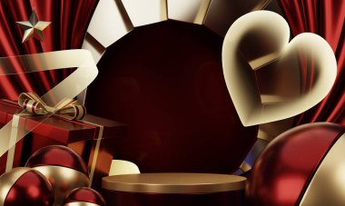 Tema Noel ürünleri gösterimi en düşük 3D görüntüleme