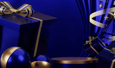 Tema Noel ürünleri gösterimi en düşük 3D görüntüleme