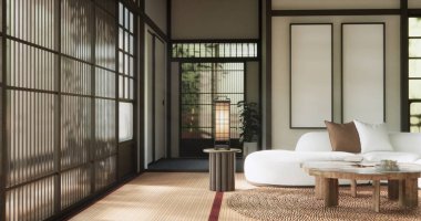 Model yap, Japon boş oda tatami paspası en güzelini tasarlıyor..