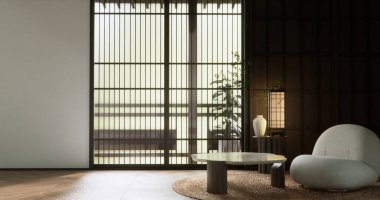 Sahne yaşamı koltuk maketi minimalist tasarım modern muji tarzı..