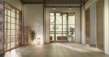 Japon koltuğu minimalist tasarımı muji 3D görüntüleme