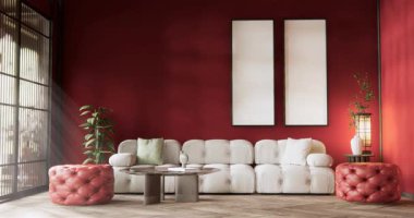 Modern dekorasyonlu modern minimalist oda modelleri modern tarz, boş oda işleri.