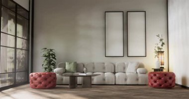 Modern dekorasyonlu modern minimalist oda modelleri modern tarz, boş oda işleri.