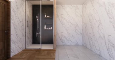 Modern dekorasyonlu modern minimalist oda modelleri modern tarz, boş oda işleri.