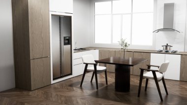 Mutfak seti şeklindeki masayı düzenle