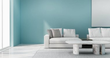 Naneli Modern oda modern tarz ve kanepe ve dekorasyon 3D