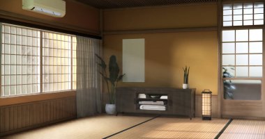 Kabine ahşap tasarımı beyaz oda iç mimari 3D tasarımı