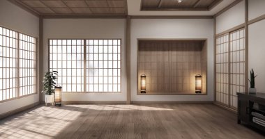 Kabine tasarımı, dünya ahşap odasının iç tasarımı, modern tarz 3D tasarımı.