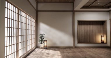 Kabine tasarımı, dünya ahşap odasının iç tasarımı, modern tarz 3D tasarımı.