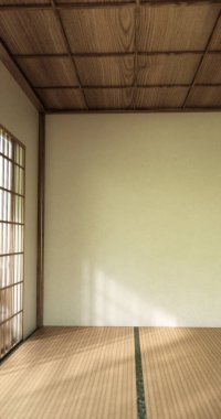 İç mekan, kapı kağıdı ve paspas döşeme odası modern tarzda boş oda. 3B görüntüleme