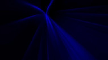 Blue flashing beams of light are moving on a dark background. Animated background and club video. Endless cycle. A loop