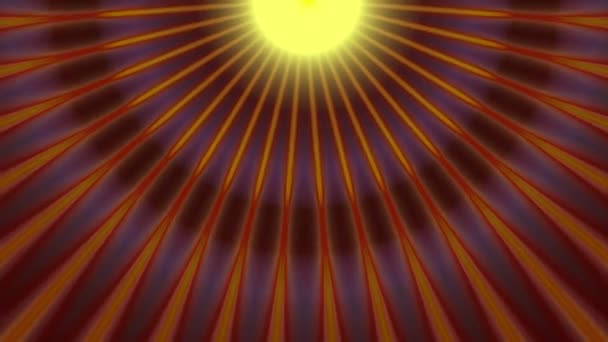 Сонце Верхній Частині Рами Промені Розходяться Від Нього Дзеркальному Зображенні — стокове відео