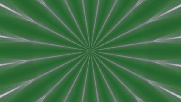 Luminous Rays Green White Hues Emanate Center Frame Rotate Clockwise — 비디오