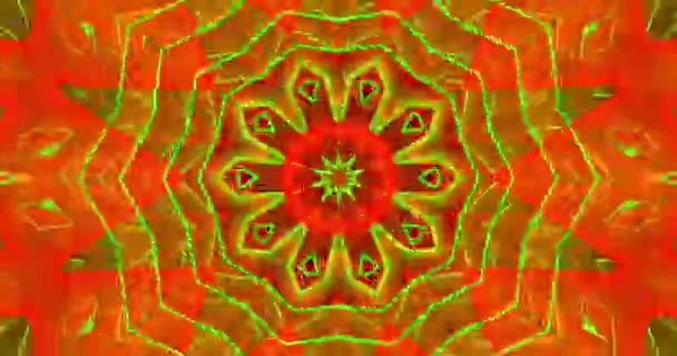 Luminous Rays Red Green Yellow Shades Form Constantly Changing Kaleidoscope — Stockvideo