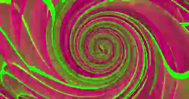 Pink Green Luminous Beams Twist Endless Funnel Animated Background Club — Stock Video