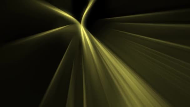 Světle Žluté Blikající Paprsky Světla Pohybují Tmavém Pozadí Animované Pozadí — Stock video