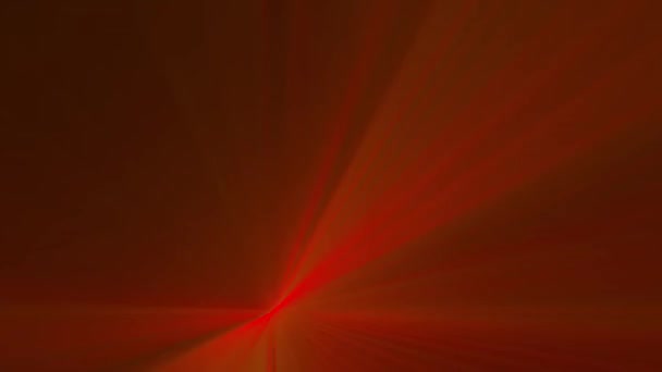 Červené Žluté Blikající Světelné Paprsky Pohybují Tmavém Pozadí Animované Pozadí — Stock video