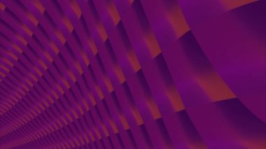Mor ve sarı renklerdeki üç boyutlu dikdörtgenlerin parlaklığı bakış açısını ve birbirlerini değiştiriyor. Animasyon arka plan ve kulüp videosu. Sonsuz döngü. Döngü