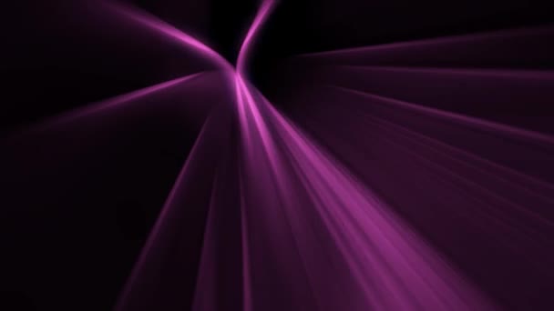 Фиолетовые Мигающие Лучи Света Движутся Темном Фоне Анимированный Фон Клубное — стоковое видео