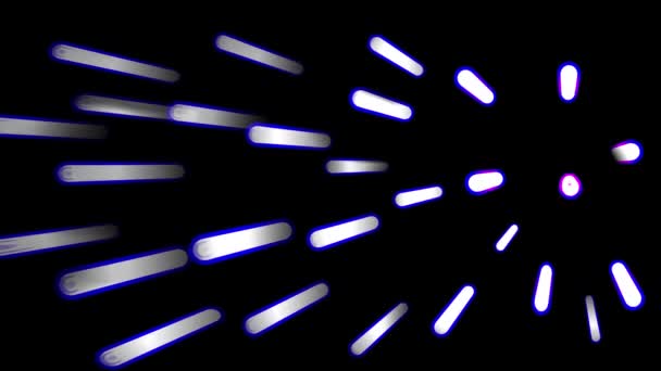 Glowing Beams Light White Blue Edges Move Three Dimensional Space — Stock Video