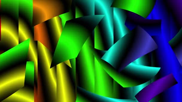 Cifrele Geometrice Multi Colorate Mișcă Spațiul Tridimensional Fundal Animat Video — Videoclip de stoc