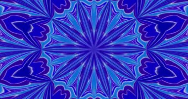 Mavi ve beyaz ışık demetlerinin parlayan kaleydoskopu. Noel nedenleri. Animasyon arka plan ve kulüp videosu. Sonsuz döngü. Bir döngü