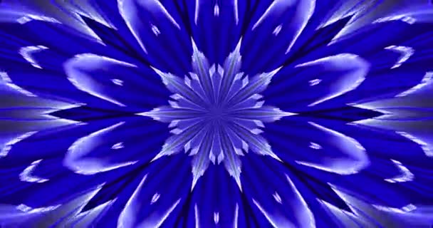Leuchtendes Kaleidoskop Blauer Und Weißer Lichtstrahlen Weihnachtsmotive Animierter Hintergrund Und — Stockvideo