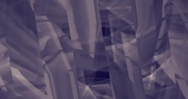 Průhledné Geometrické Tvary Purpurových Tónech Pohybují Třpytí Animované Pozadí Klubové — Stock video
