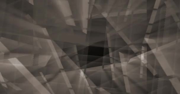 Stralen Van Licht Flikkeren Bewegen Driedimensionale Ruimte Breken Veel Vlakken — Stockvideo
